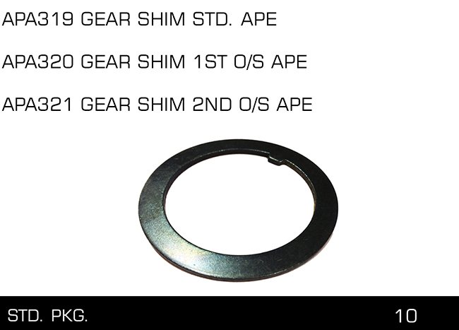 APA321 APA320 APA319 GEAR SHIM STD  APE 1ST 2ND APA321 APA320 APA319 GEAR SHIM STD  APE 1ST 2ND